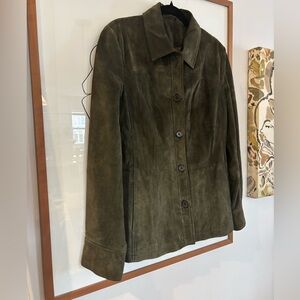 SOLD 90s Danier Olive Green Suede Jacket